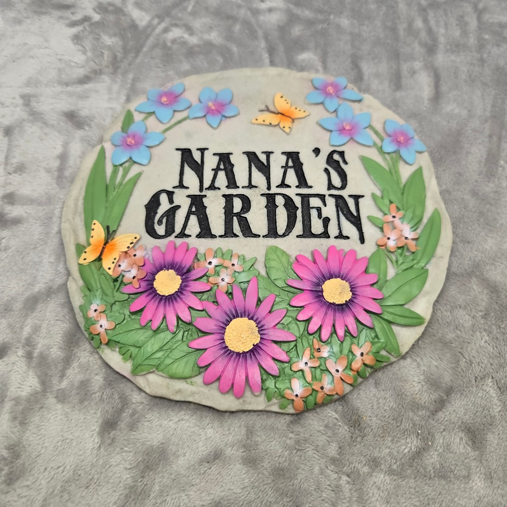 Spoontiques Nanas Garden Stepping Stone Wall Plaque Floral Butterfly 13366